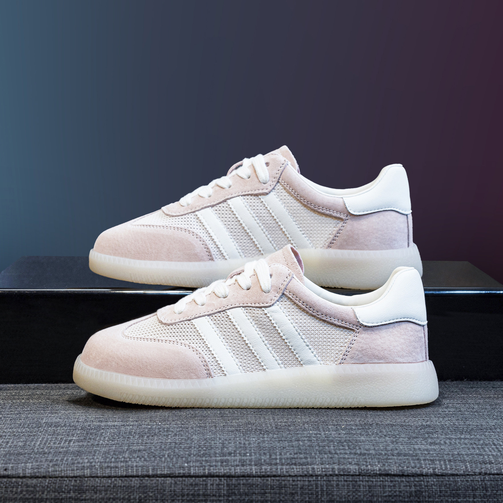 头层猪皮德训鞋女2025夏季新款真皮软平底运动鞋透气网面休闲鞋子,女鞋,德训鞋,淘宝优惠券,粉丝福利购,淘宝优惠卷