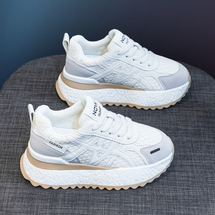 内增高7cm阿甘鞋女2025秋冬新款厚底运动德训鞋子爆款休闲老爹鞋