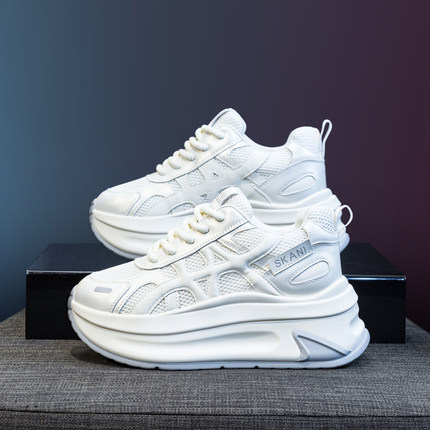 内增高7cm老爹鞋女2025秋季新款休闲厚底阿甘鞋爆款小个子德训鞋