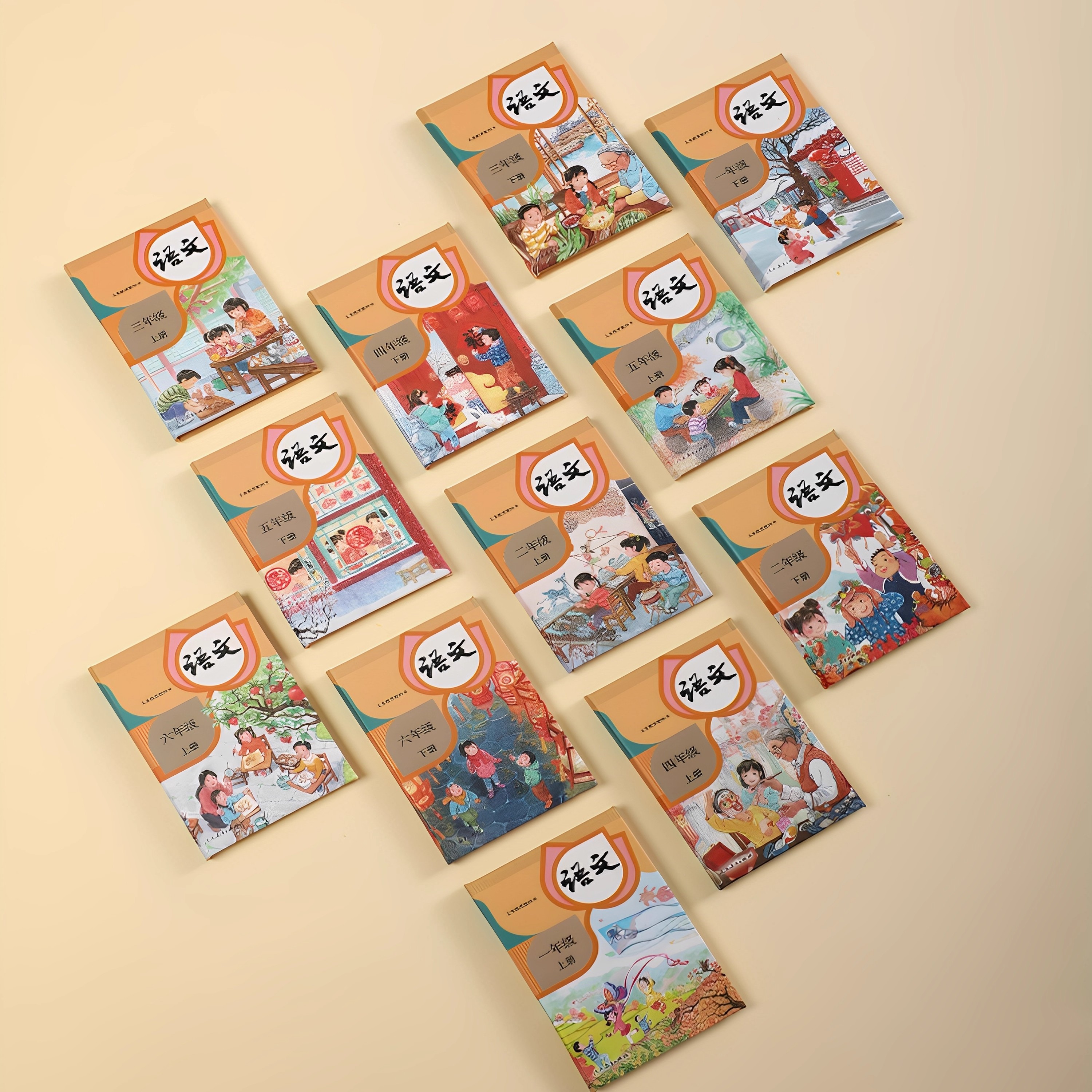 人民教育出版社语文课本冰箱贴123456年级上下册海宁文创收藏纪念装饰礼物双龙洞赵州桥黄山奇石观潮海宁文创