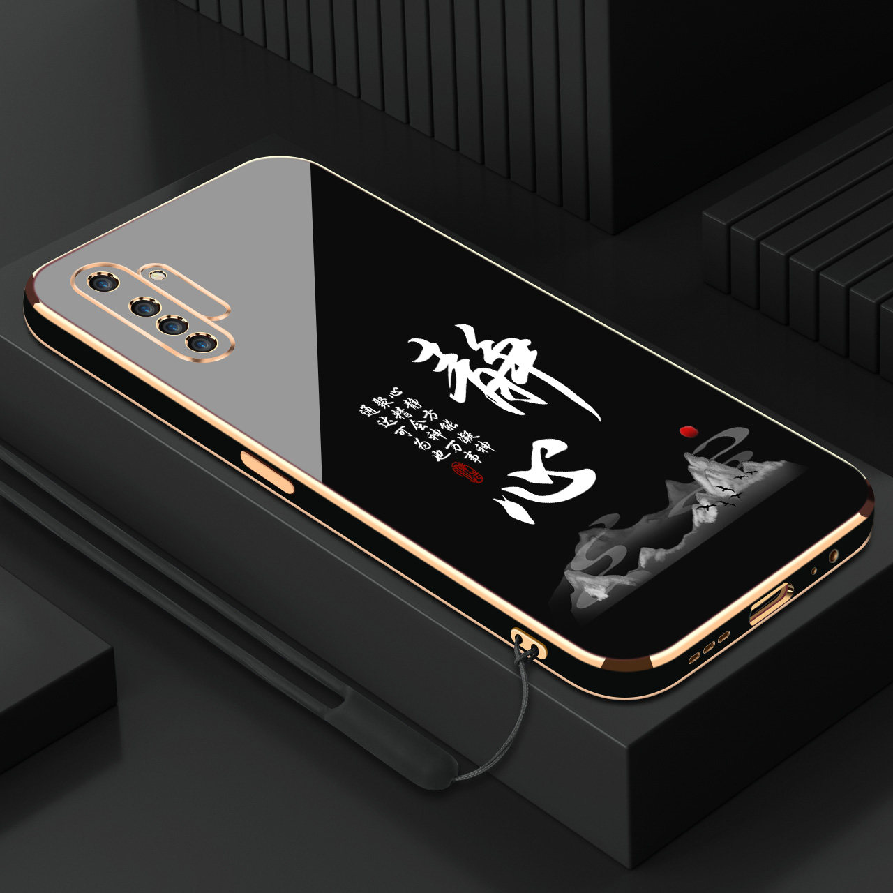 oppok5硅胶ins奢华电镀