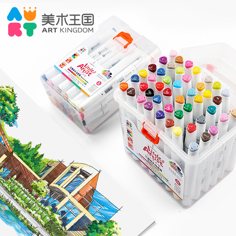 美术王国24色盒装双头马克笔图片