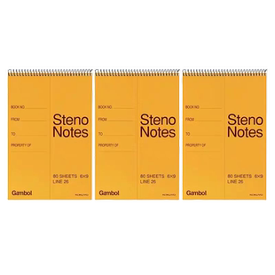 国誉Gambol渡边速记本螺旋上翻线圈笔记本A5记事本A6便携单词本分栏英语单词记忆口译速记笔记本学生单词本