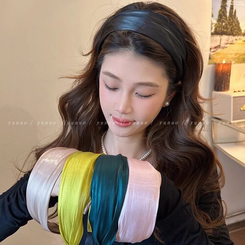 微光丝缎面发箍女2025新款氛围感