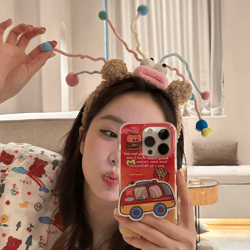 皮洛姆丑娃娃毛绒发箍女可爱搞怪