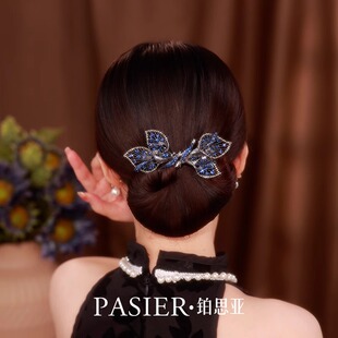 孔雀开屏盘发神器发夹女2026新款优雅气质后脑勺丸子头扭扭夹头饰