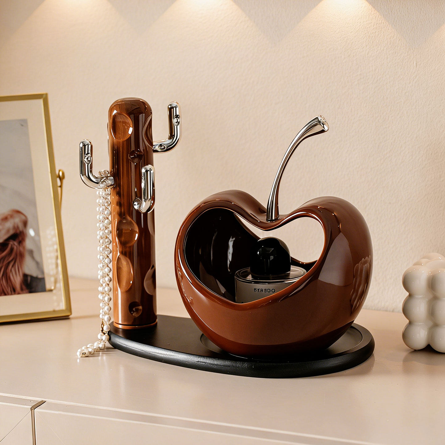 收纳桌面装饰摆件家居创意乔迁礼物客厅茶几旋转钥匙收纳玄关摆件,家居饰品,装饰摆件,淘宝优惠券,粉丝福利购,淘宝优惠卷