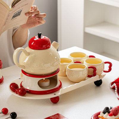 苹果花茶壶水具套装乔迁好礼茶具