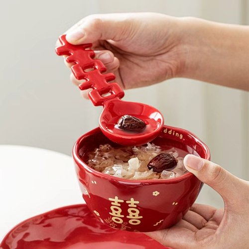 喜勺结婚吃饭喝汤调羹汤匙勺子