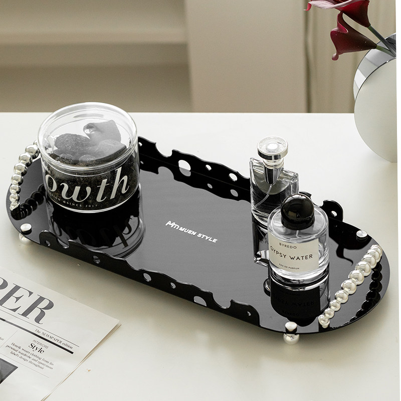 香薰托盘美容院客厅茶几茶盘水杯子长方形椭圆托盘家用首饰收纳盘,家居饰品,香薰托盘,淘宝优惠券,粉丝福利购,淘宝优惠卷