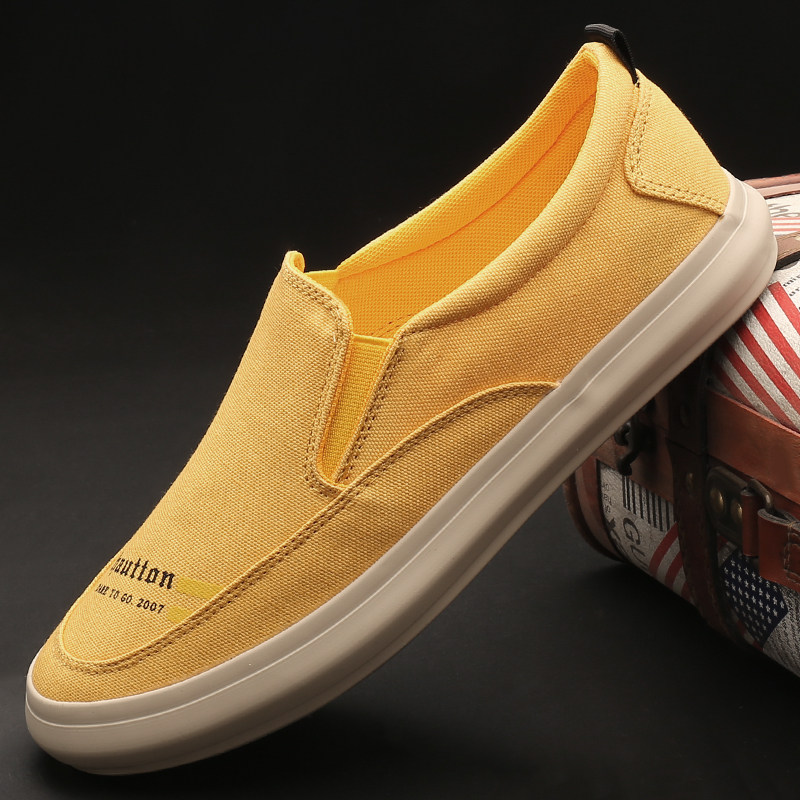 2026年新款夏季男士一脚蹬帆布鞋韩版潮鞋休闲老北京布鞋春秋板鞋