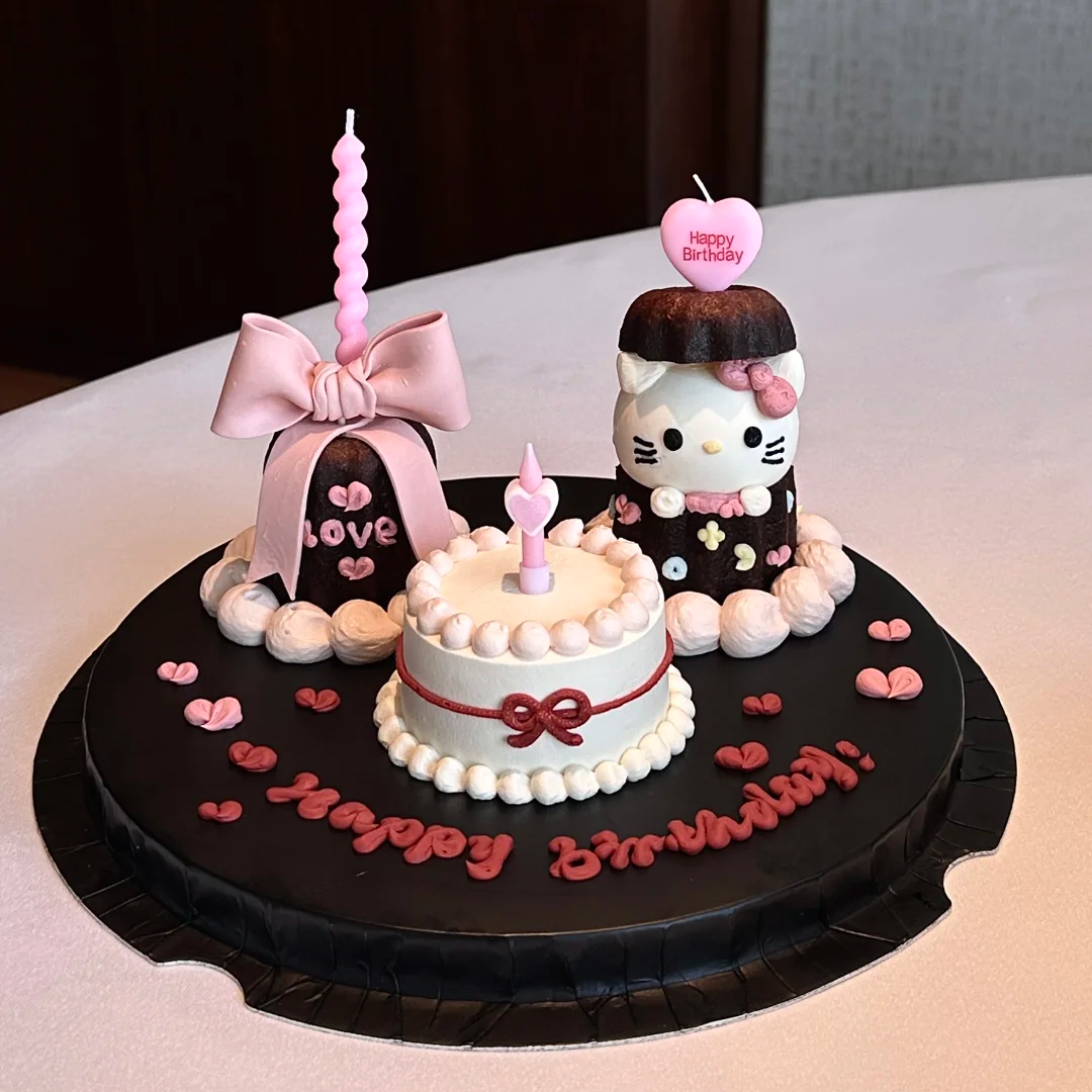 甜空ins风小熊蛋糕生日装饰