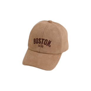 儿童帽子春秋时尚百搭麂皮绒女童鸭舌帽洋气潮男童韩版冬季棒球帽