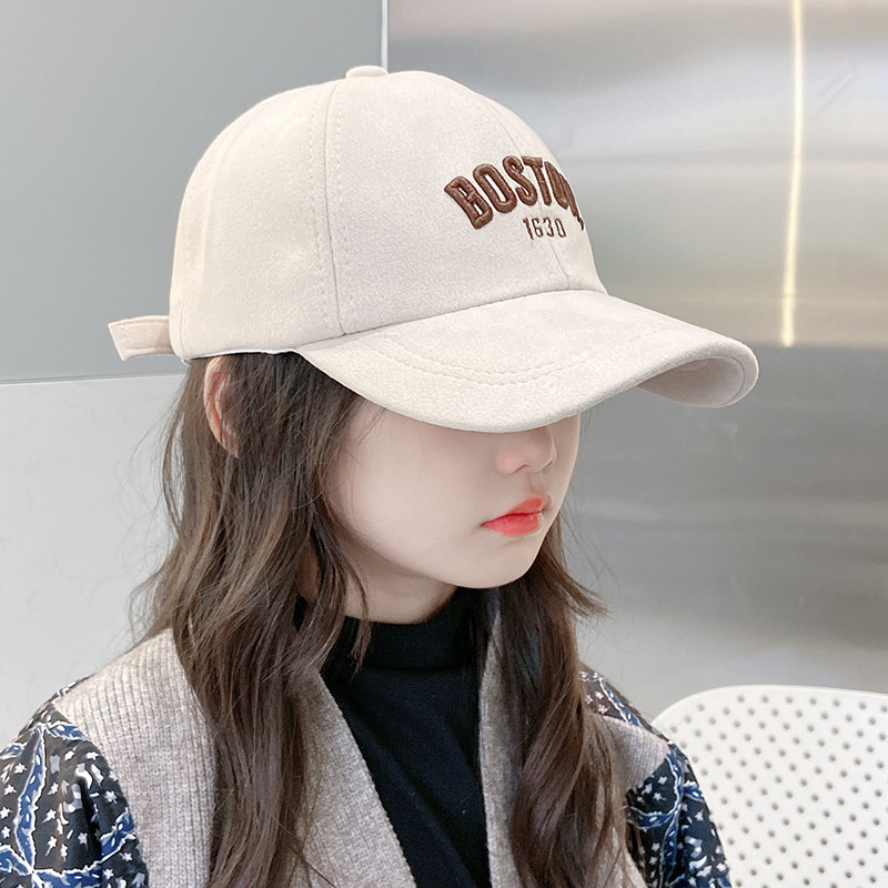 儿童帽子春秋时尚百搭麂皮绒女童鸭舌帽洋气潮男童韩版冬季棒球帽,童装/婴儿装/亲子装,帽子,淘宝优惠券,粉丝福利购,淘宝优惠卷