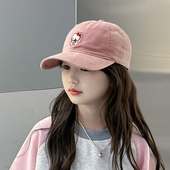 儿童棒球帽KIT猫春秋季 女童百搭休闲宝宝可爱帽子出游防晒鸭舌帽