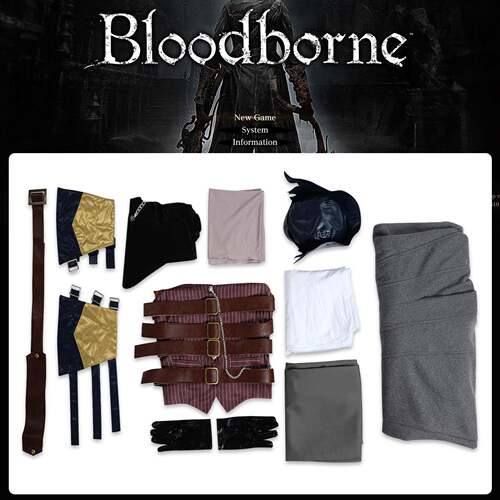 万圣节服饰bloodborne血源诅咒cos服Gehrman杰尔曼猎人同款cospla