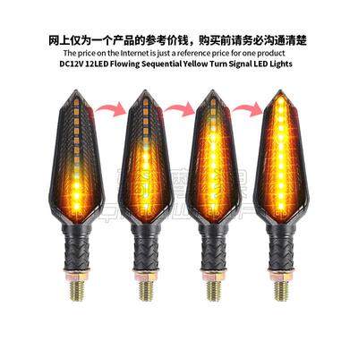 适用摩托车12LED流水转向灯 Flowing Sequential Turn signal