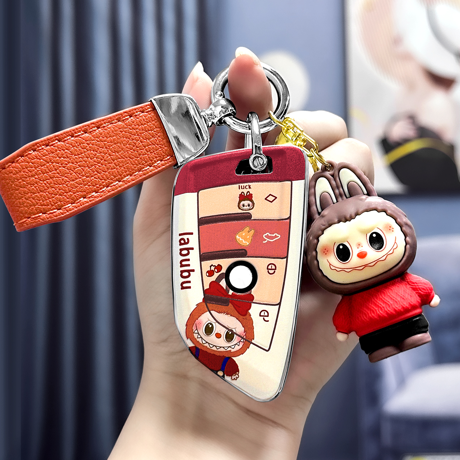 骐骋宝马钥匙套适用x3x5x1三系五系刀锋530全i3包325li女拉布布壳