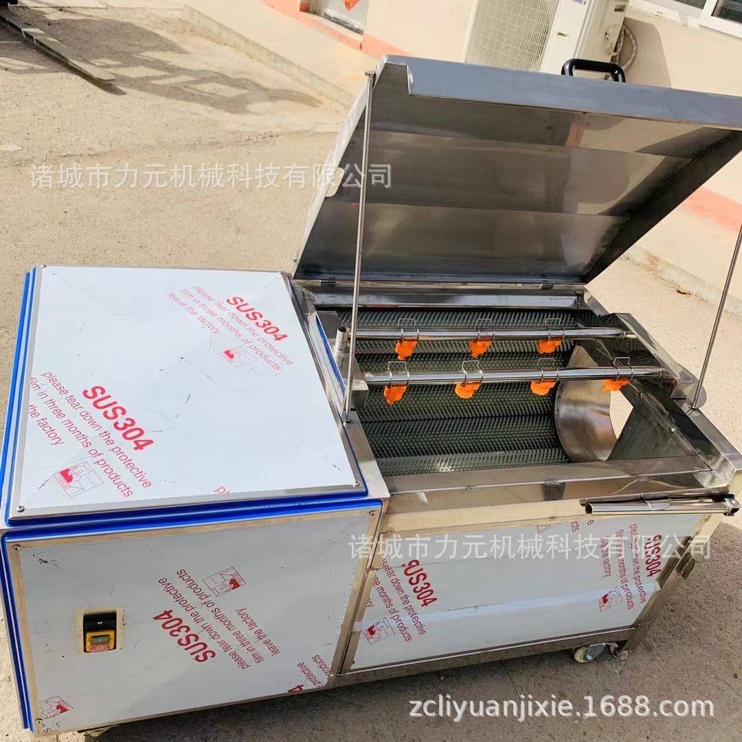 去皮清洗机芋头莲藕土豆毛辊清洗去皮不锈钢根茎类贝壳类清洗机