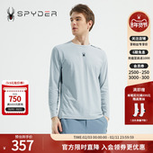 SPYDER蜘蛛男子圆领套头拼接TRAINING 长袖 T恤23CS425M