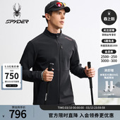 SPYDER蜘蛛秋冬男复合经编布拼接双开拉链针织立领薄夹克25MF119M