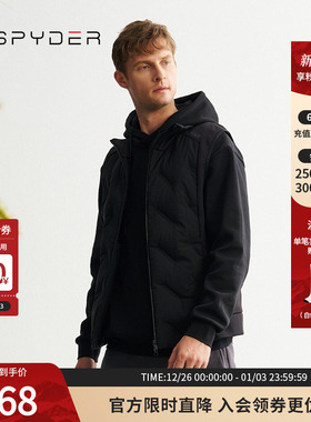 SPYDER蜘蛛秋冬男子MOUNTAIN LIFE保暖立领羽绒马甲背心24MF237M