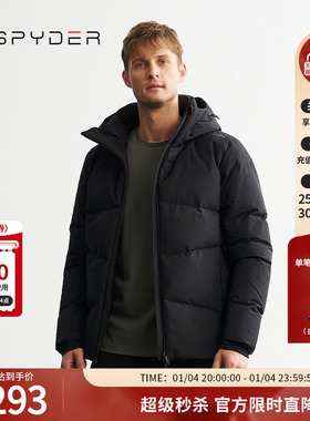 SPYDER秋冬新品男MOUNTAIN LIFE 防水保暖鹅绒羽绒服外套24MR201M