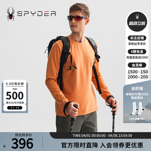 T恤25MS437M SPYDER蜘蛛春夏男子HIKING圆领套头舒适休闲长袖