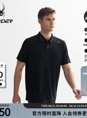 SPYDER蜘蛛春夏男子TRAINING凉感透气休闲运动短袖POLO衫25ES463M