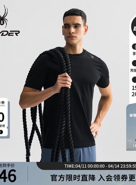 SPYDER蜘蛛春夏男TRAINING吸湿速干凉感运动圆领短袖T恤25MS415M