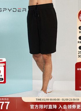 SPYDER蜘蛛春夏男356 STYLE纯色四面弹面料拉链运动短裤23CS513M