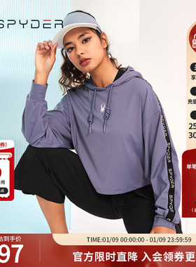 SPYDER蜘蛛女子连帽短款抽绳356 STYLE卫衣23CS312W