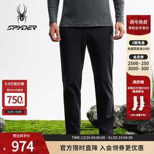 SPYDER蜘蛛秋冬男子复合摇粒绒户外运动休闲针织软壳长裤 25MF527M