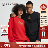 SPYDER蜘蛛秋冬男女款 SKI LIFE新年休闲印花情侣圆领卫衣22CF311U