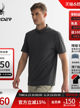SPYDER蜘蛛春夏男TRAINING凉感经编布透气休闲短袖POLO衫25ES461M