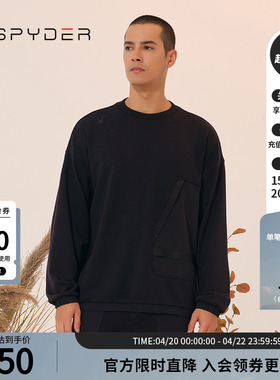 SPYDER蜘蛛秋冬男子SKI LIFE舒适时尚休闲圆领卫衣上衣23CF317M