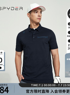 SPYDER蜘蛛春夏男士SKI LIFE运动短袖T恤翻领商务POLO衫24CS413M
