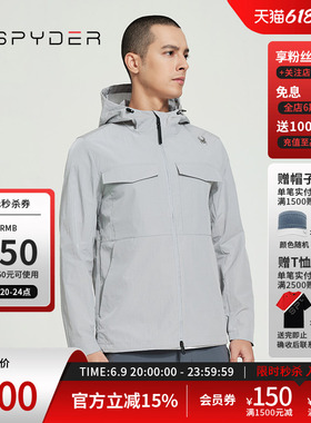 SPYDER蜘蛛春夏男子URBAN LIFE户外运动保暖透气连帽夹克24ES101M