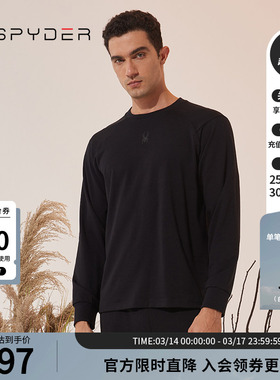 SPYDER新品男子URBAN LIFE圆领打底T恤长袖上衣23MR301M