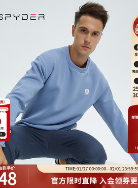 SPYDER蜘蛛秋冬男TRAINING时尚舒适亲肤运动套头圆领卫衣22CF313M