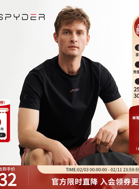 SPYDER蜘蛛春夏男子URBAN LIFE透气运动休闲圆领短袖T恤24MS473M