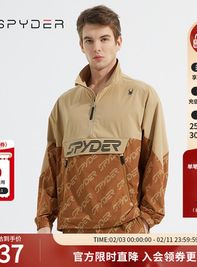 SPYDER蜘蛛春夏男子356 STYLE拼色袋鼠口袋立领宽松夹克23CS133M