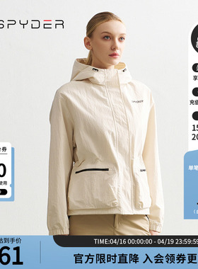 SPYDER蜘蛛秋冬女MOUNTAIN LIFE保暖收腰连帽夹克冲锋衣24CF106W