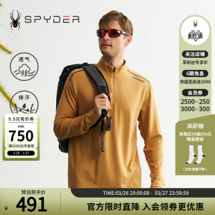 保暖运动上衣长袖 LIFE T恤24CF441M 男子MOUNTAIN SPYDER秋冬新品