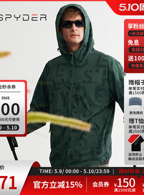 SPYDER蜘蛛春夏男子URBAN LIFE简约运动字母连帽夹克外套24CS125M
