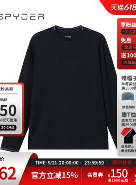 SPYDER蜘蛛春秋男SKI LIFE透气休闲圆领长袖T恤打底上衣24CS425M