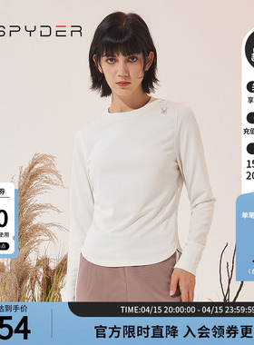 SPYDER新品女子TRAINING秋冬长袖T恤圆领修身内搭23CF406W