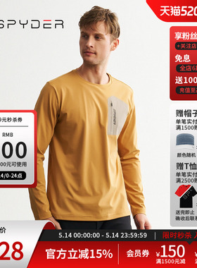 SPYDER蜘蛛秋冬男MOUNTAIN LIFE休闲舒适柔软圆领长袖T恤24CF421M