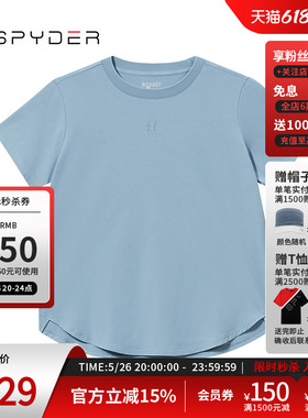 SPYDER蜘蛛春夏女子URBAN LIFE运动休闲舒适短袖圆领T恤24CS414W