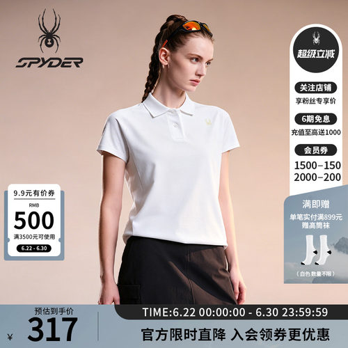 蜘蛛春夏女透气休闲运动短袖POLO